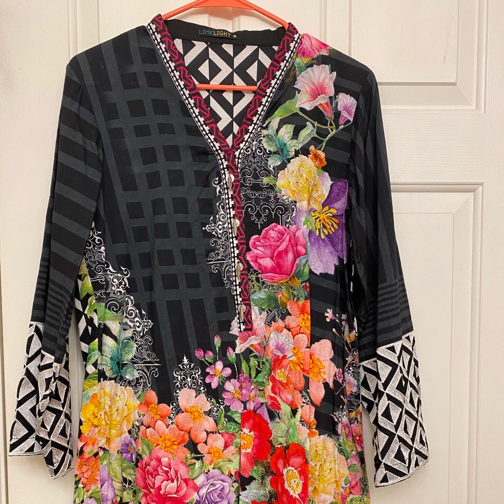 A-line no waist tunic dress 100% cotton